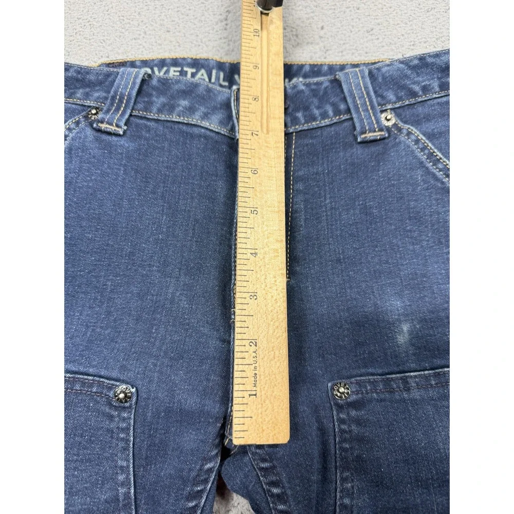Dovetail Workwear The Maven Slim Jeans Womens 8/28 Blue Utility Stretch Denim